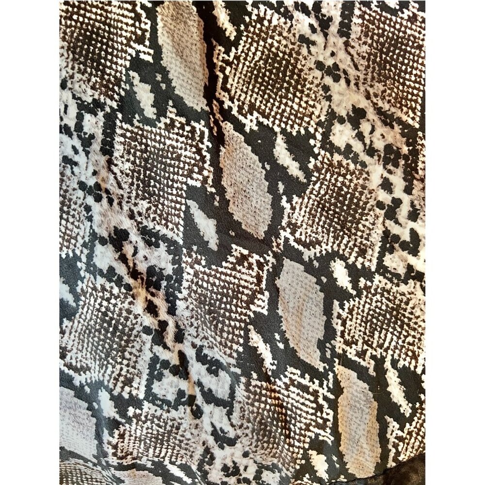 Speed Control NY Womens Dress 2X Sleeveless Snakeskin Print Ruffled Neckline - Picture 7 of 13